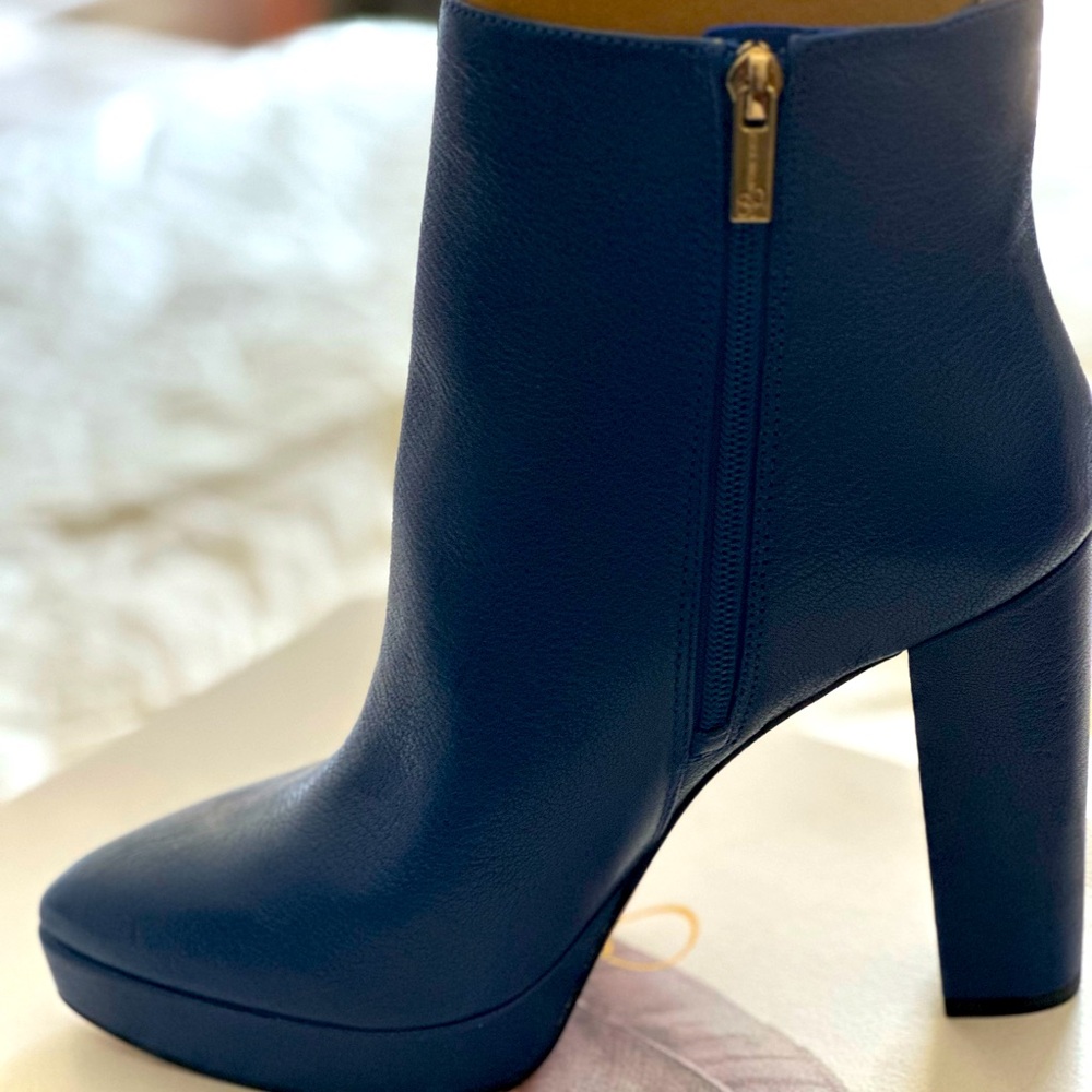 Jessica Simpson booties, deep royal blue.